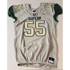 NEW Nike Baylor Bears #55 Mens Vapor Pro Football Jersey Game Cut (Grey/Green) L